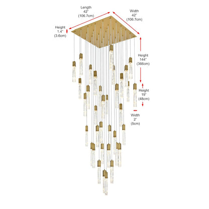 Elegant Lighting Aurora 42" Wide Crystal Chandelier