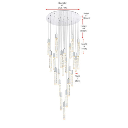 Elegant Lighting Aurora 42" Wide Crystal Chandelier