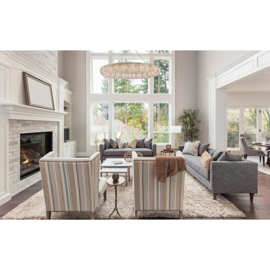 Elegant Lighting Paris 24 Light 59" Wide Crystal Ring Chandelier with Clear Royal Cut Crystals