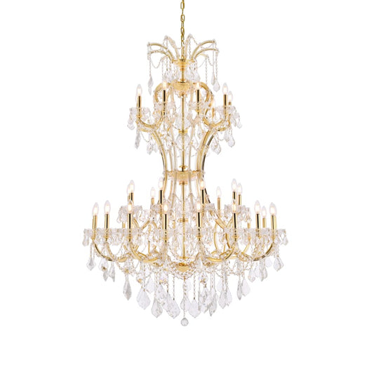 Elegant Lighting Maria Theresa 36 Light 46" Wide Crystal Chandelier with Clear Royal Cut Crystals