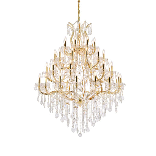 Elegant Lighting Maria Theresa 49 Light 46" Wide Crystal Chandelier with Clear Royal Cut Crystals