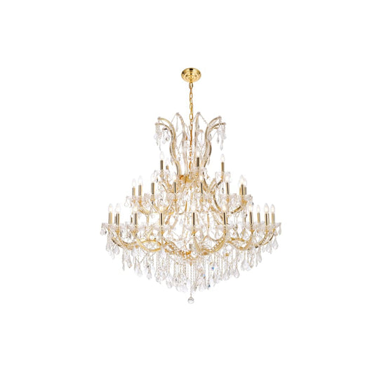 Elegant Lighting Maria Theresa 41 Light 52" Wide Crystal Chandelier with Clear Royal Cut Crystals