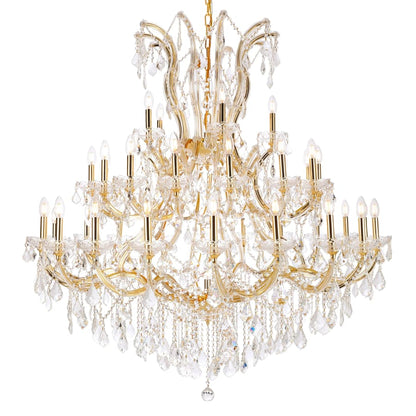 Elegant Lighting Maria Theresa 41 Light 52" Wide Crystal Chandelier with Clear Royal Cut Crystals
