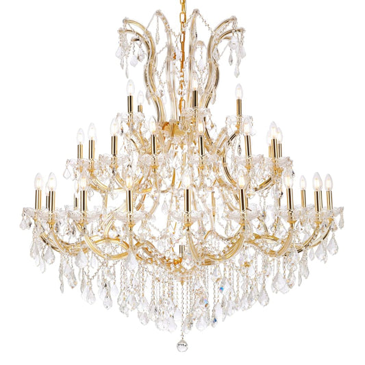 Elegant Lighting Maria Theresa 41 Light 52" Wide Crystal Chandelier with Clear Royal Cut Crystals