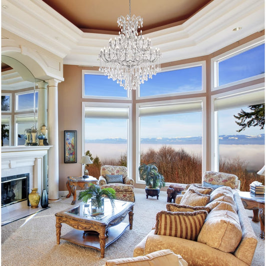 Elegant Lighting Maria Theresa 49 Light 60" Wide Crystal Chandelier with Clear Royal Cut Crystals