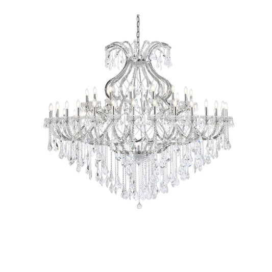 Elegant Lighting Maria Theresa 49 Light 72" Wide Crystal Chandelier with Clear Royal Cut Crystals