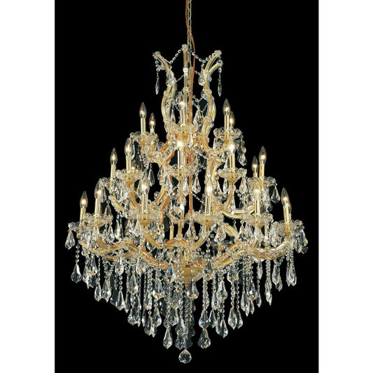 Elegant Lighting Maria Theresa 28 Light 38" Wide Crystal Chandelier with Clear Royal Cut Crystals