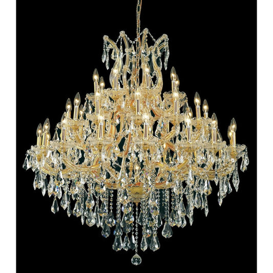 Elegant Lighting Maria Theresa 37 Light 44" Wide Crystal Chandelier with Clear Royal Cut Crystals
