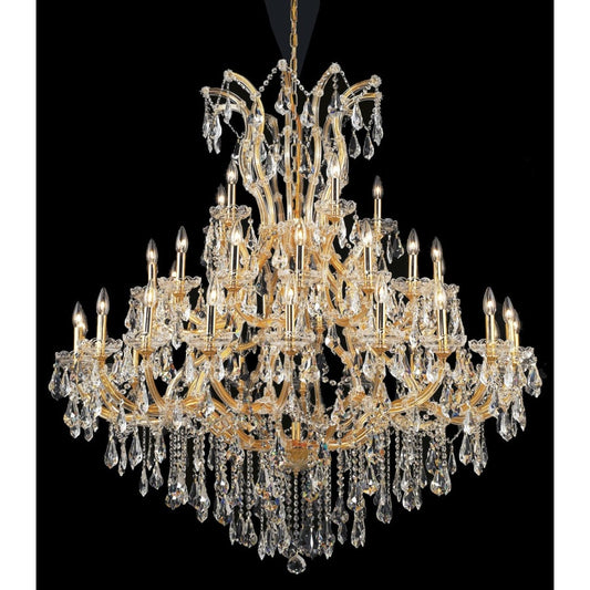 Elegant Lighting Maria Theresa 41 Light 52" Wide Crystal Chandelier with Clear Royal Cut Crystals