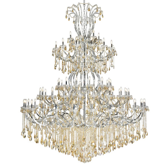 Elegant Lighting Maria Theresa 84 Light 96" Wide Crystal Chandelier with Golden Shadow Royal Cut Crystals