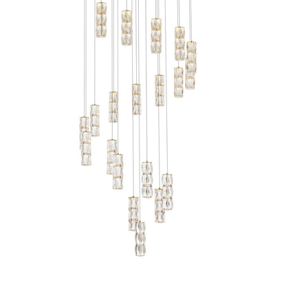 Elegant Lighting Polaris 20 Light 38" Wide LED Crystal Chandelier
