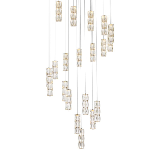 Elegant Lighting Polaris 20 Light 38" Wide LED Crystal Chandelier