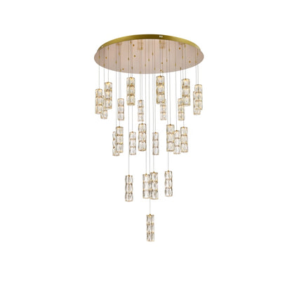 Elegant Lighting Polaris 25 Light 42" Wide LED Crystal Chandelier