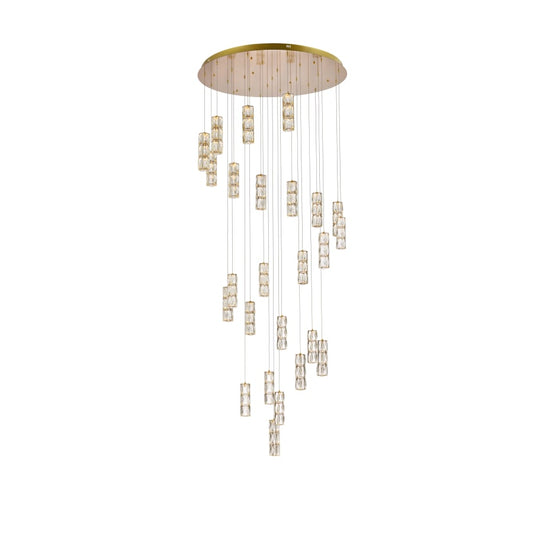 Elegant Lighting Polaris 25 Light 42" Wide LED Crystal Chandelier