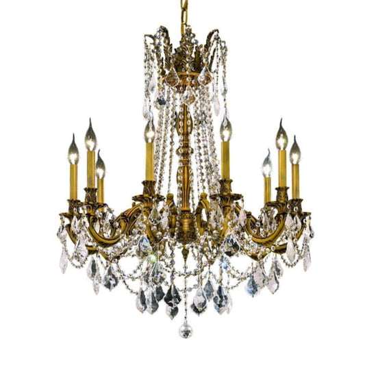 Elegant Lighting Rosalia 10 Light 28" Wide Crystal Chandelier with Clear Royal Cut Crystals