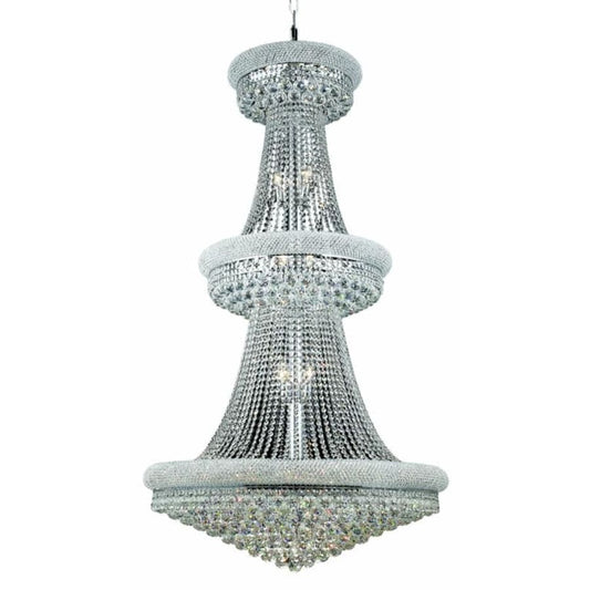 Elegant Lighting Primo 32 Light 36" Wide Crystal Empire Chandelier with Clear Royal Cut Crystals
