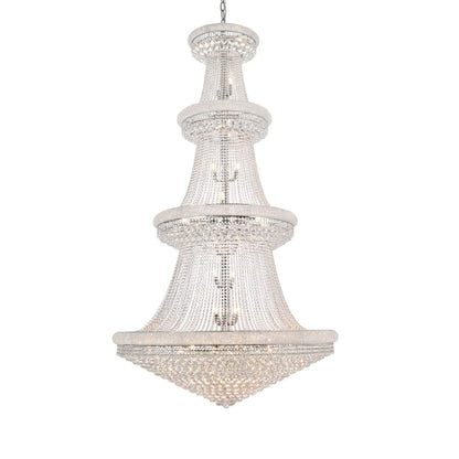 Elegant Lighting Primo 48 Light 54" Wide Crystal Empire Chandelier with Clear Royal Cut Crystals
