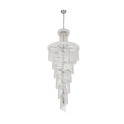 Elegant Lighting Spiral 28 Light 30" Wide Crystal Chandelier with Clear Royal Cut Crystals