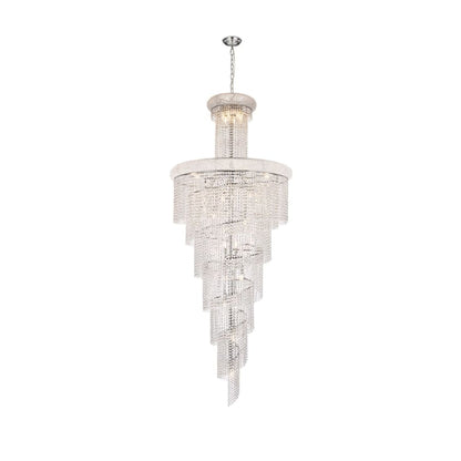 Elegant Lighting Spiral 32 Light 36" Wide Crystal Chandelier with Clear Royal Cut Crystals