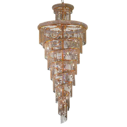 Elegant Lighting Spiral 32 Light 36" Wide Crystal Chandelier with Clear Royal Cut Crystals