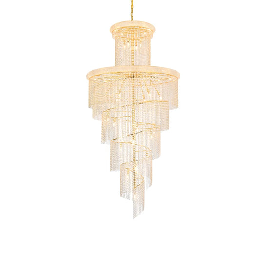Elegant Lighting Spiral 41 Light 48" Wide Crystal Chandelier with Clear Royal Cut Crystals