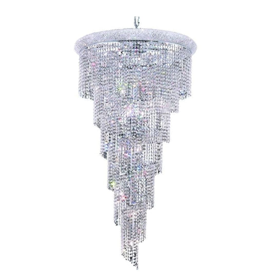 Elegant Lighting Spiral 22 Light 30" Wide Crystal Chandelier with Clear Royal Cut Crystals