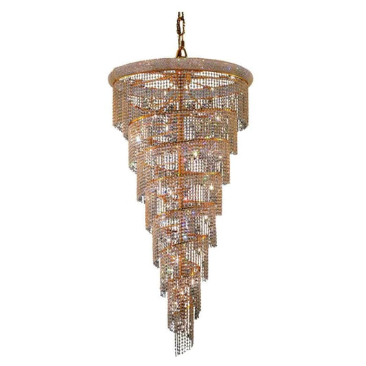 Elegant Lighting Spiral 26 Light 36" Wide Crystal Chandelier with Clear Royal Cut Crystals