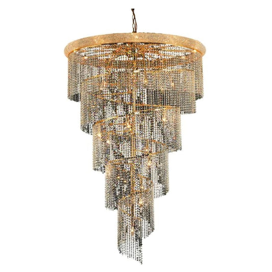 Elegant Lighting Spiral 29 Light 48" Wide Crystal Chandelier with Clear Royal Cut Crystals