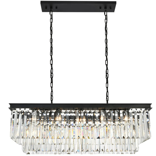 Elegant Lighting Sydney 12 Light 40" Wide Crystal Waterfall Chandelier