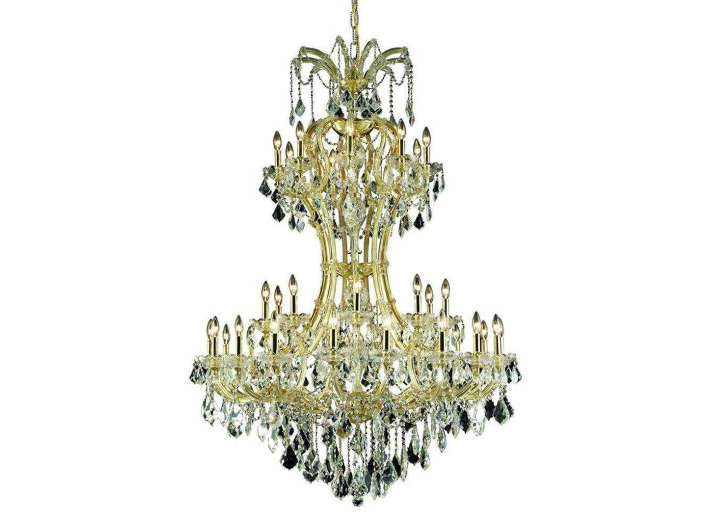 Elegant Lighting Maria Theresa 36-Light Gold Clear Royal Cut Crystal Chandelier