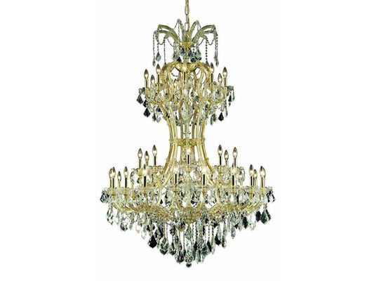 Elegant Lighting Maria Theresa 36-Light Gold Clear Royal Cut Crystal Chandelier