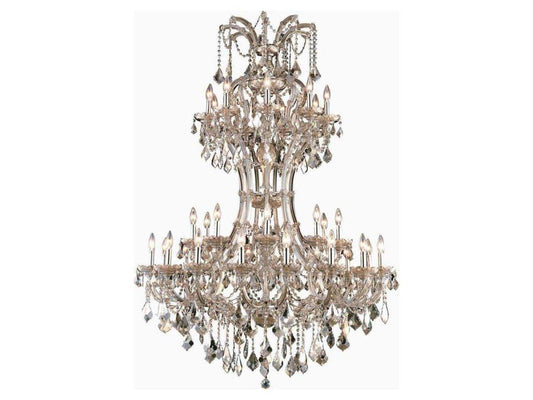 Elegant Lighting 36-Light Maria Theresa Chandelier in Golden Teak