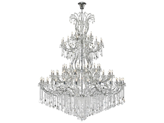 Elegant Lighting Maria Theresa 84-Light Chrome Tiered Chandelier with Clear Royal Cut Crystal