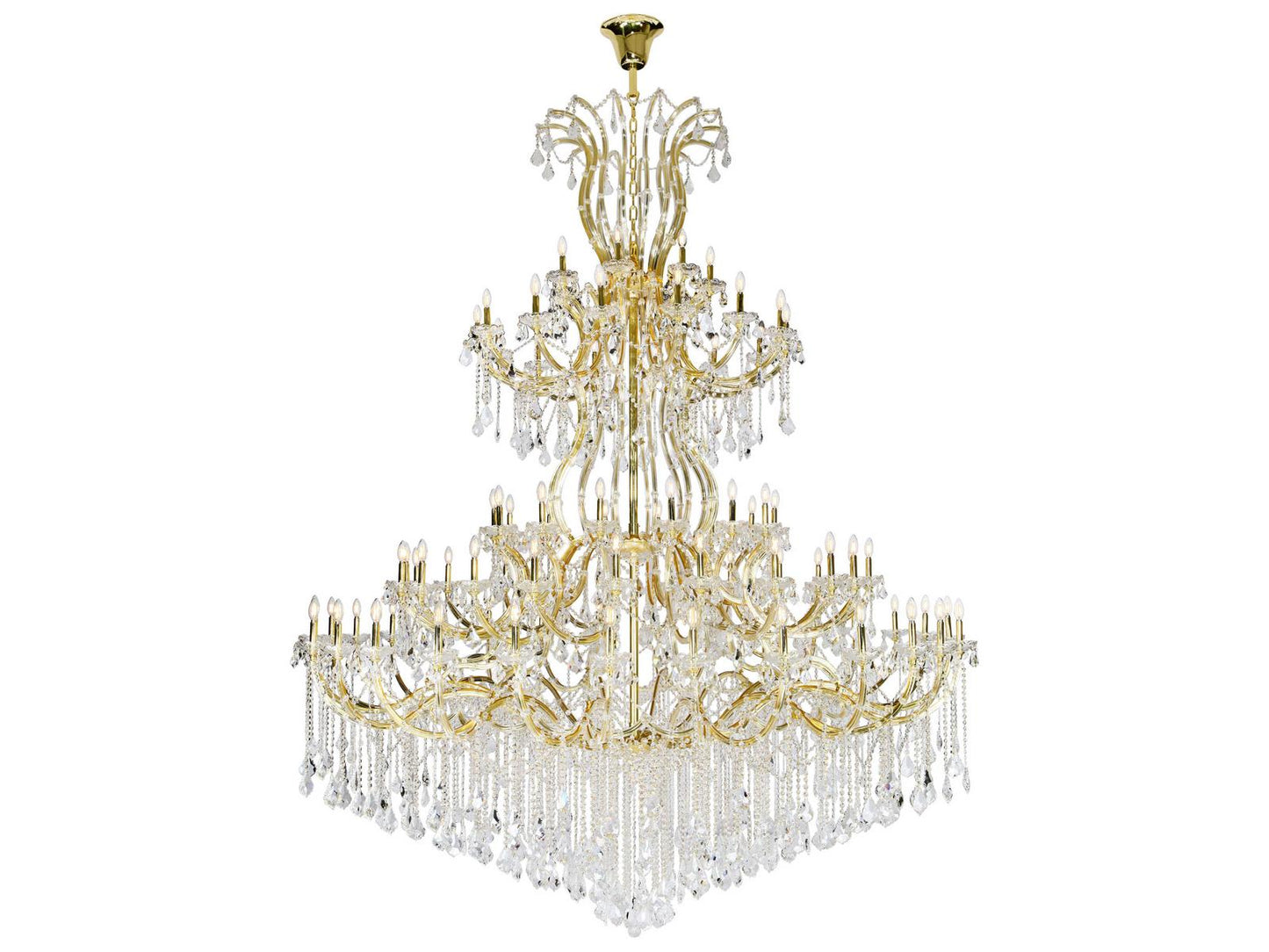 Elegant Lighting 84-Light Maria Theresa Tiered Chandelier with Clear Crystal Glass