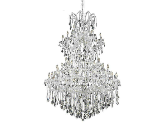 Elegant Lighting 61-Light Maria Theresa Chandelier in Chrome with Royal Cut Clear Crystal