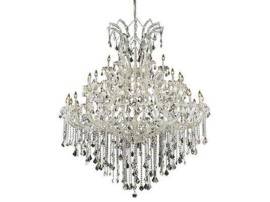 Elegant Lighting 49-Light Maria Theresa Chandelier with Clear Royal Cut Crystal in Chrome