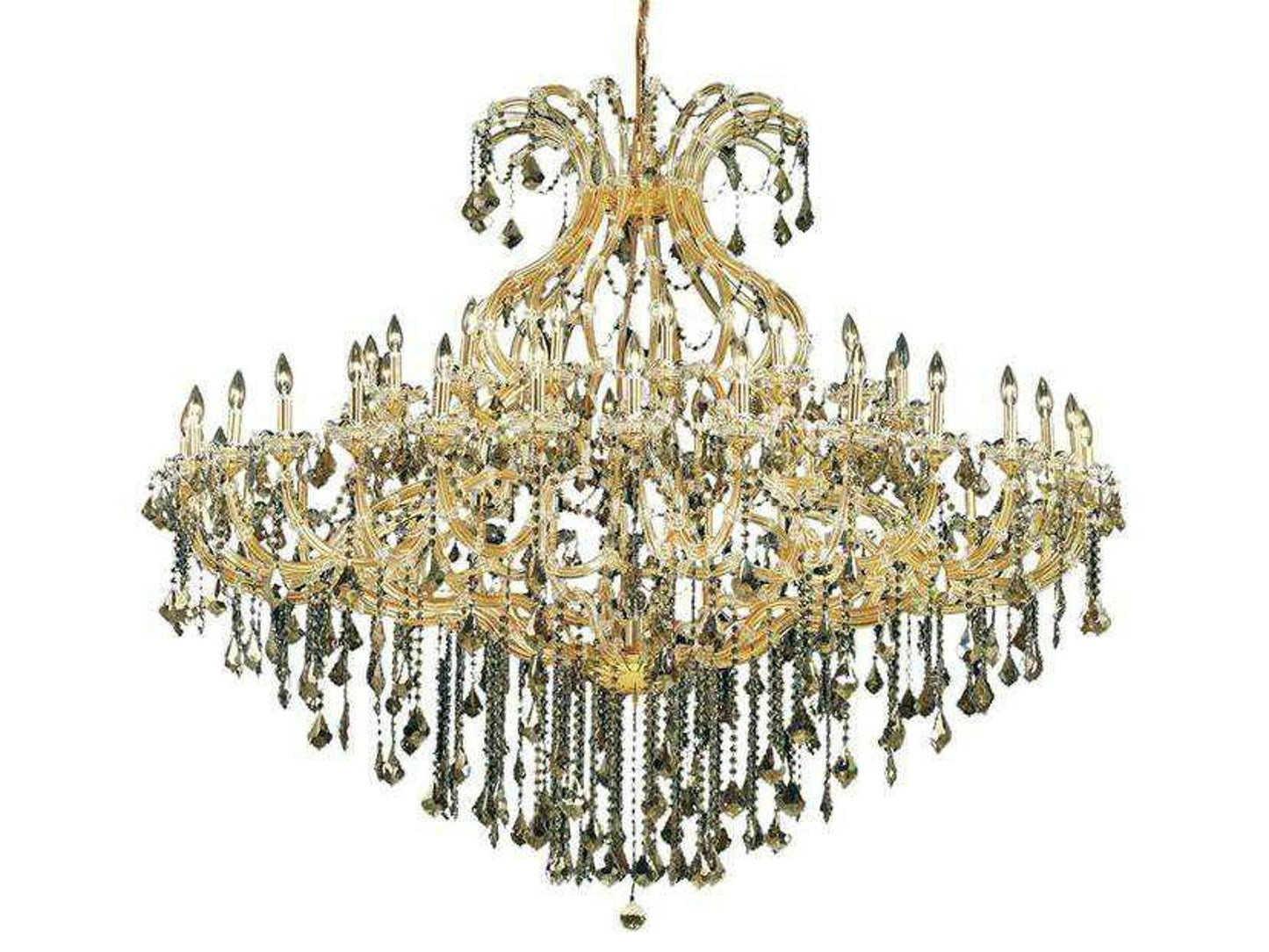 Elegant Lighting Maria Theresa 49-Light Gold Clear Royal Cut Crystal Chandelier