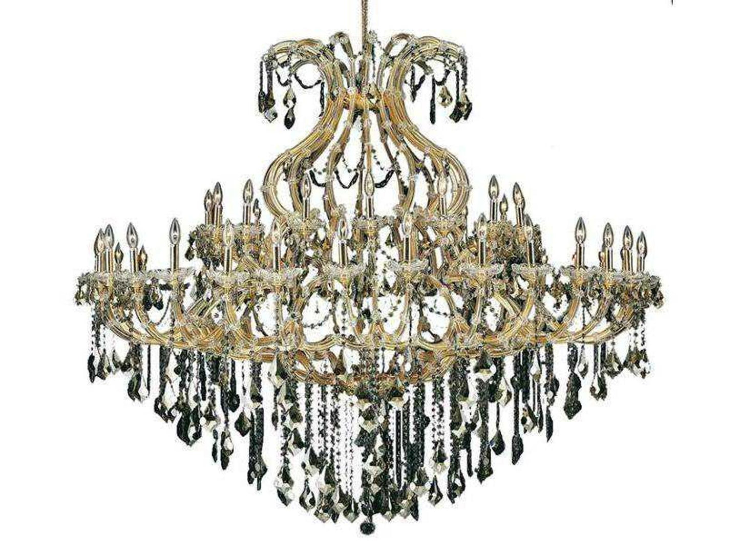 Elegant Lighting Maria Theresa 49-Light Candelabra Tiered Chandelier in Gold