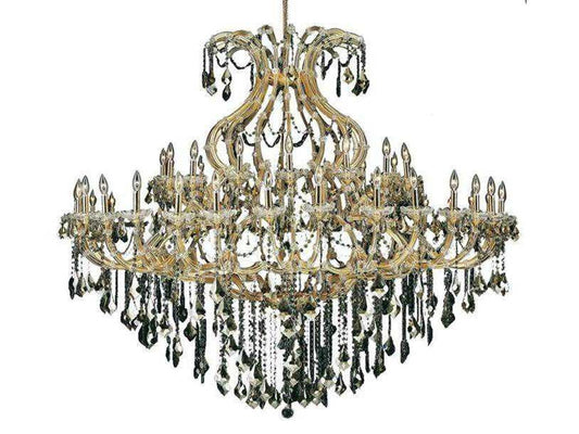Elegant Lighting Maria Theresa 49-Light Candelabra Tiered Chandelier in Gold