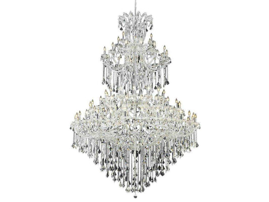 Elegant Lighting 85-Light Maria Theresa Chrome Clear Crystal Tiered Chandelier