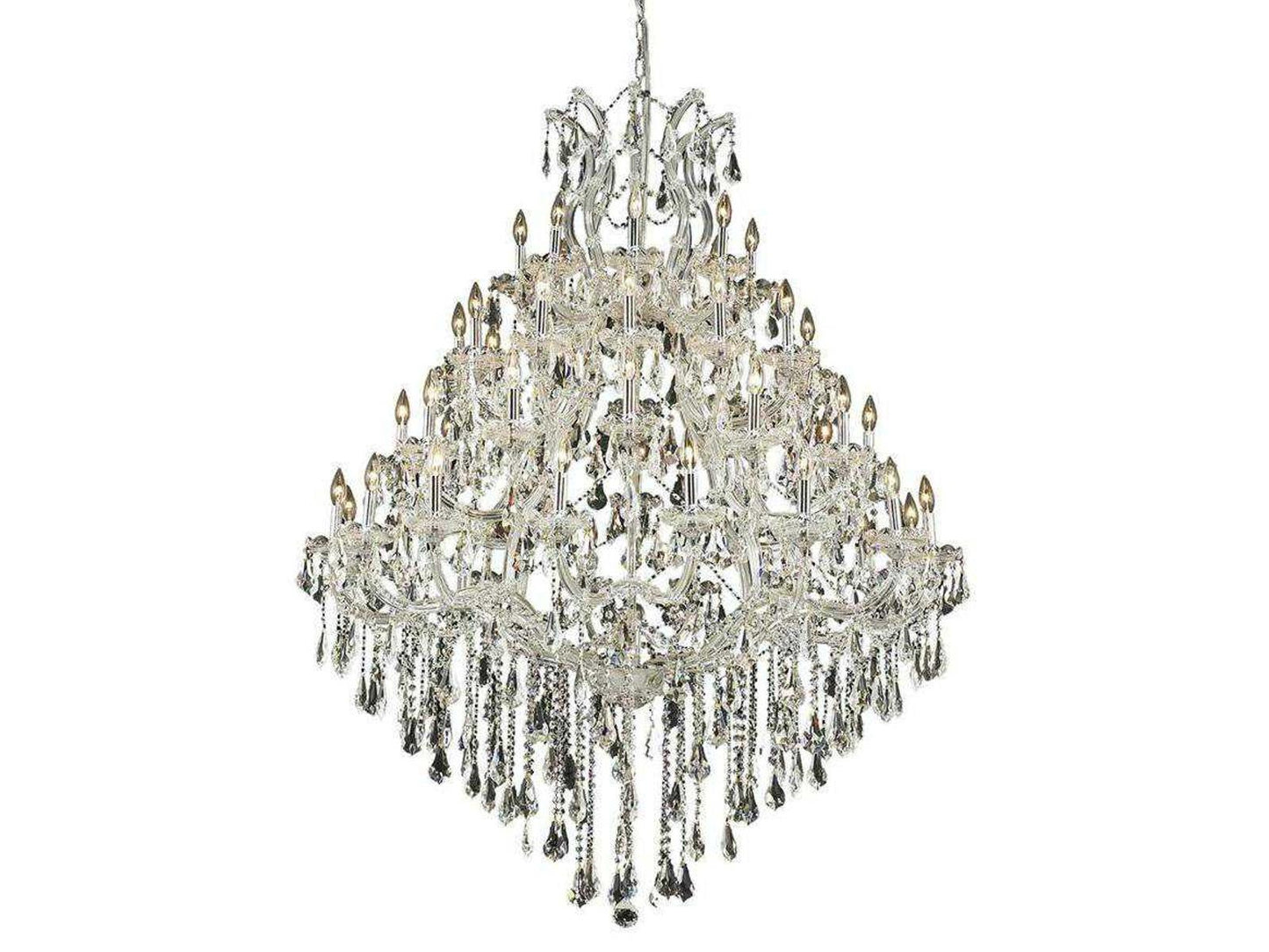 Elegant Lighting Maria Theresa 49-Light Chrome Clear Royal Cut Crystal Tiered Chandelier