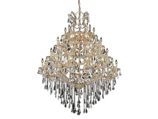 Elegant Lighting Maria Theresa 49-Light Gold Clear Crystal Candelabra Chandelier