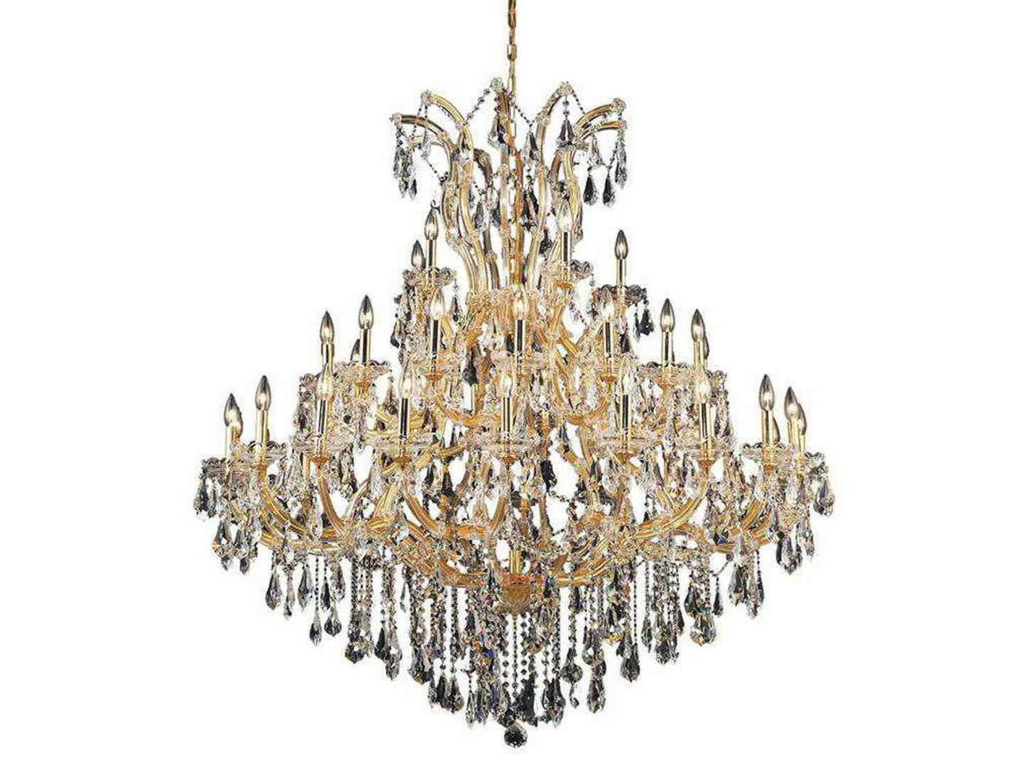 Elegant Lighting Maria Theresa 41-Light Gold Clear Crystal Chandelier