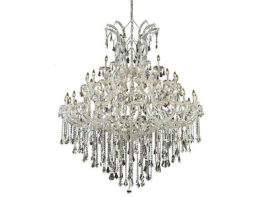 Elegant Lighting Maria Theresa 49-Light Candelabra Tiered Chandelier in Chrome