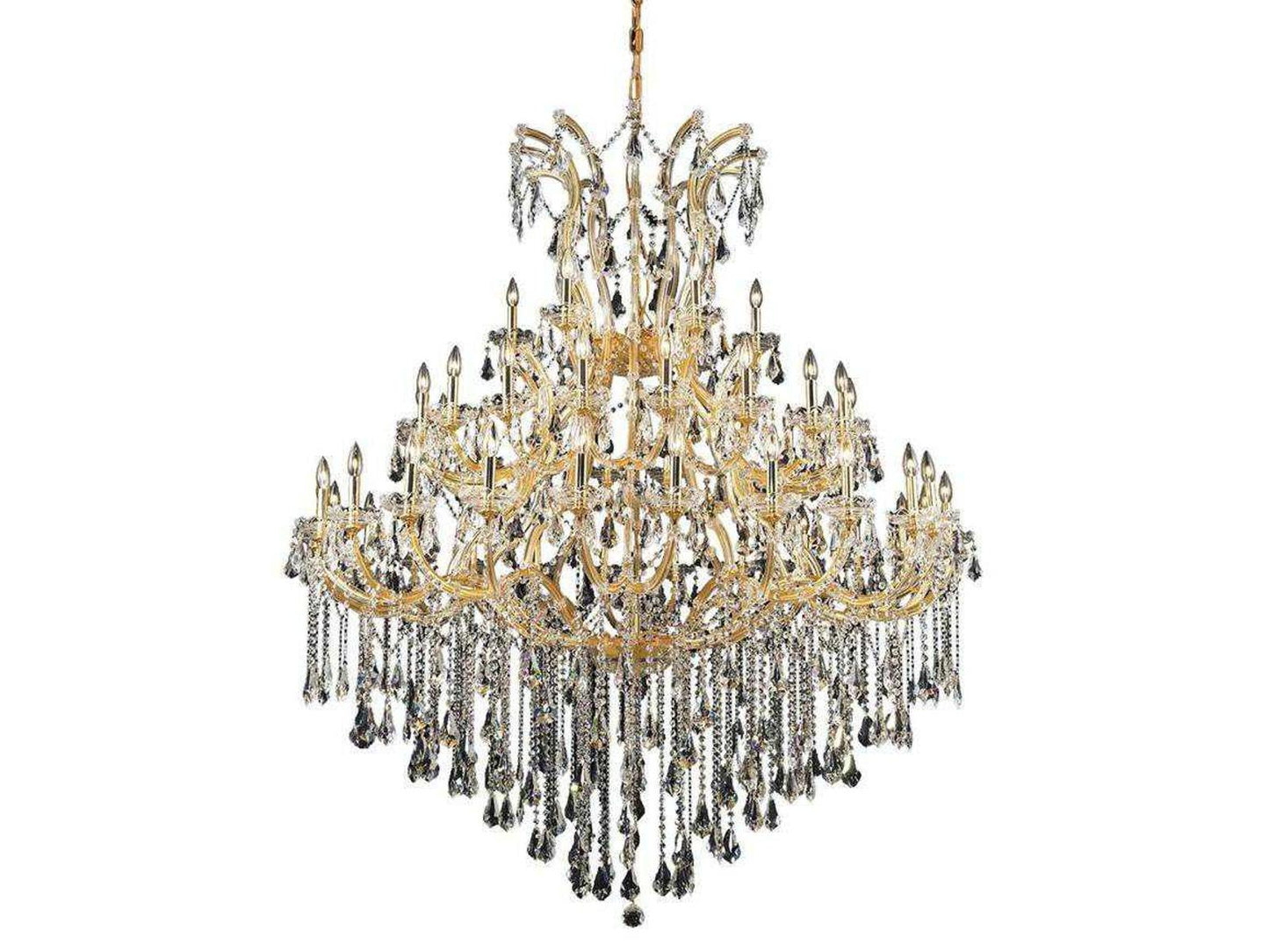 Elegant Lighting Maria Theresa 49-Light Gold Clear Crystal Tiered Chandelier