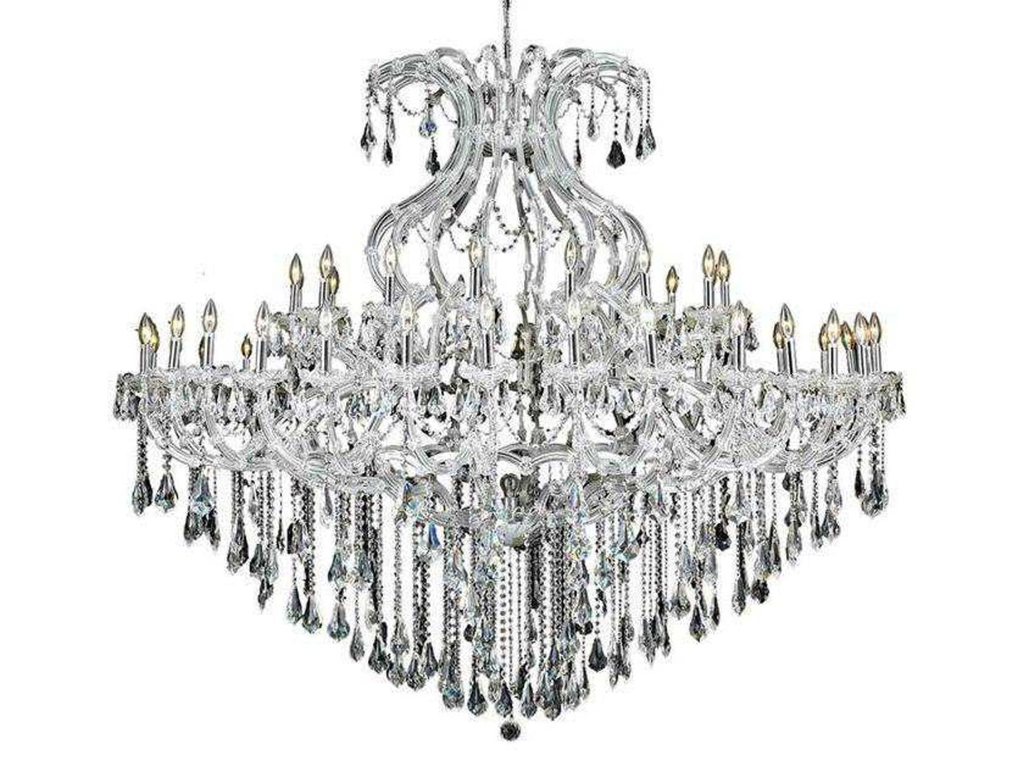 Elegant Lighting Maria Theresa 49-Light Chrome Clear Crystal Tiered Chandelier