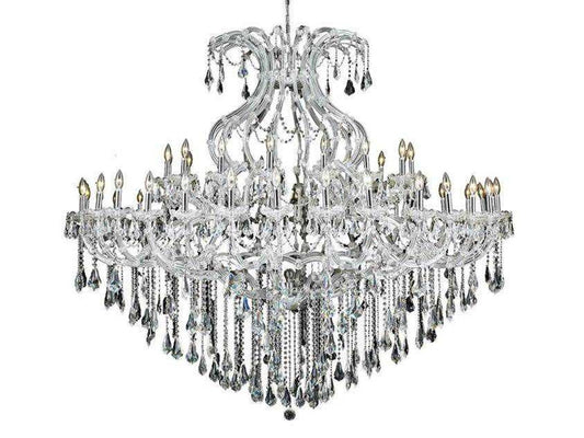 Elegant Lighting Maria Theresa 49-Light Chrome Clear Crystal Tiered Chandelier