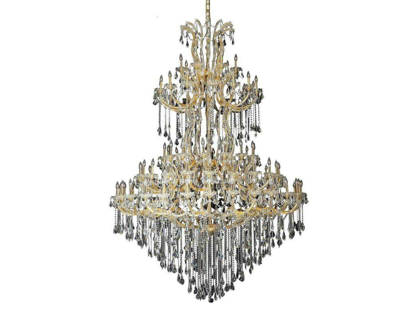 Elegant Lighting Maria Theresa 85-Light Gold Clear Royal Cut Crystal Tiered Chandelier