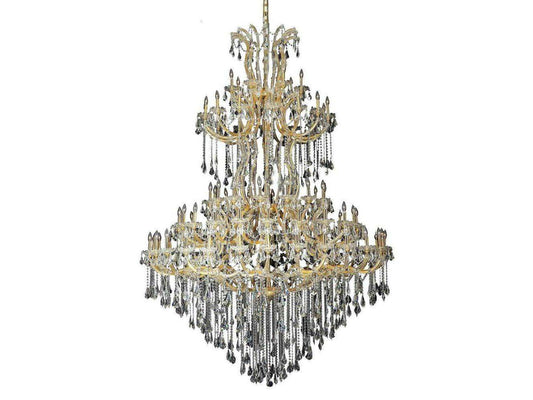 Elegant Lighting Maria Theresa 85-Light Gold Clear Royal Cut Crystal Tiered Chandelier