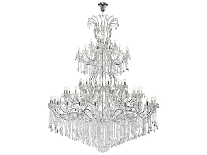 Elegant Lighting Maria Theresa 84-Light Chrome Tiered Chandelier with Clear Royal Cut Crystal